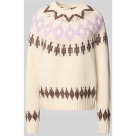 Loose fit gebreide pullover met wol