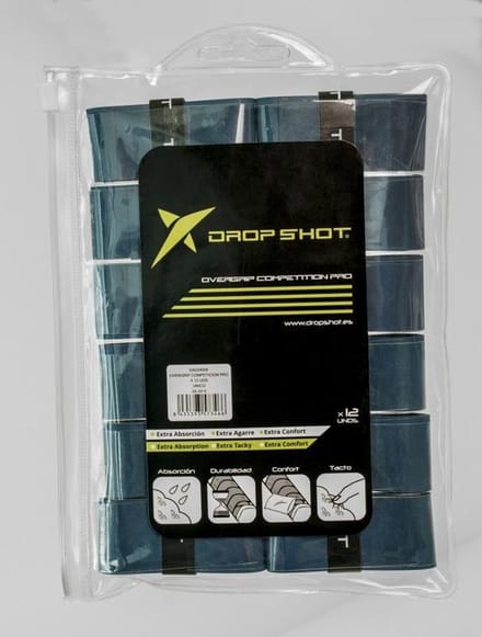 Drop Shot Overgrip Competition Pro Katoen/pu Aqua 12-delig