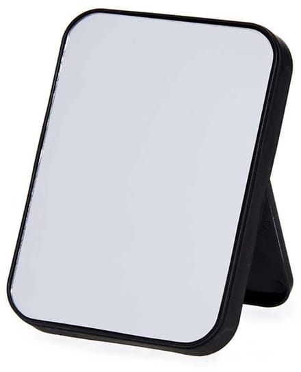 Make-Up Spiegel Kunststof XL - 20CM - Zwart
