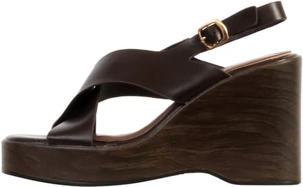 Sandalen met plateauzool en bandje van R and BE