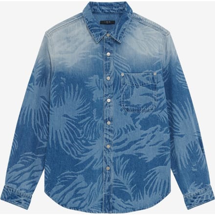 IRO Paris Kopin Overshirt Laser Denim Maat: L | Casual Overhemden Outlet | Heren | Blauw