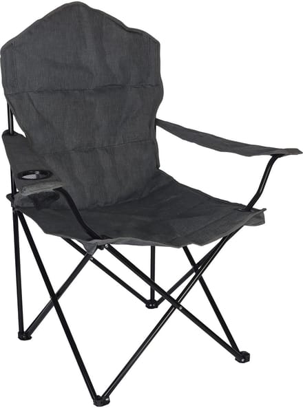 Campingstoel opvouwbaar - met bekerhouder en tas - grijs