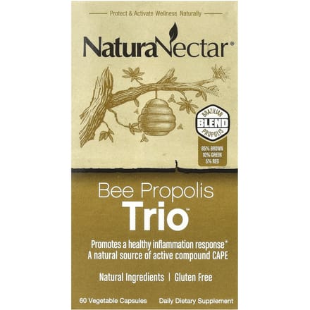NaturaNectar, Bee Propolis Trio™, 60 Veggie Capsules