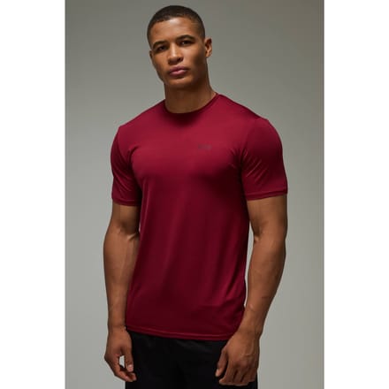 Heren Actief Performance Regular Fit T-shirt | Berry | Size Small