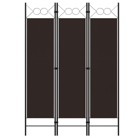 vidaXL - Kamerscherm - met - 3 - panelen - 120x180 - cm - bruin