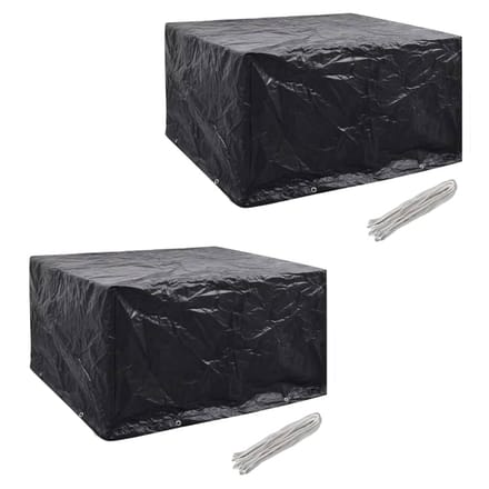 vidaXL - Tuinmeubelhoezen - poly - rattan - 2 - st - 6-persoons - 172x113 - cm