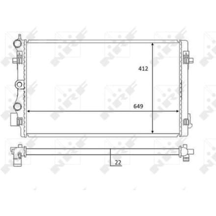 Radiator, motorkoeling NRF 59056