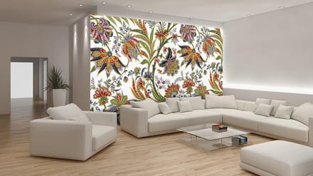 Flowers modern wallcovering