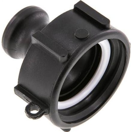 Camlock DN 25 (1'') Koppeling PolypropyleenS 60 x 6 met IBC-connector Type A MIL-C-27487