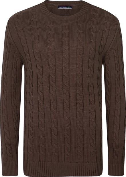Felix Hardy Gebreide Trui - Sweater Heren Braun - 2Xl