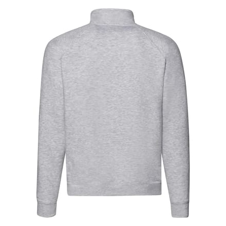 Fruit of the Loom Heren Premium Effen Quarter Zip Raglan Sweatshirt (Heide Grijs)