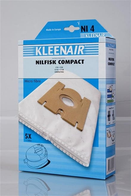 Kleenair Microvezel stofzuigerzakken - scheurbestendig - vochtbestendig - 5 stuks + 1 filter