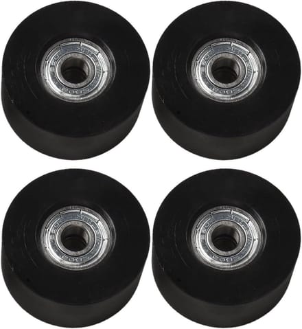 Roeimachine Katrol Wielen - Zitwielen Set - Soepele Beweging - Versterkte Constructie - 45mm Diameter - Zwart