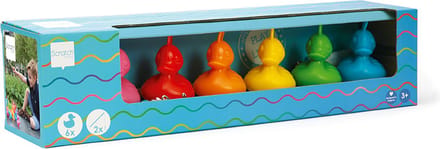 SCRATCH Set Van 6 Kermiseendjes - Regenboog - Met 2 Hengels - 3 Jaar