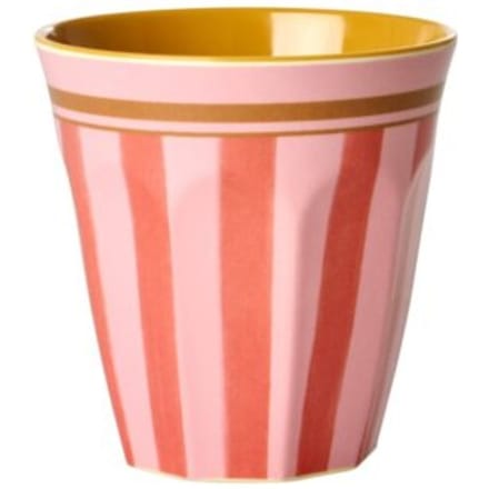 Rice melamine beker met strepen, roze, 250 ml