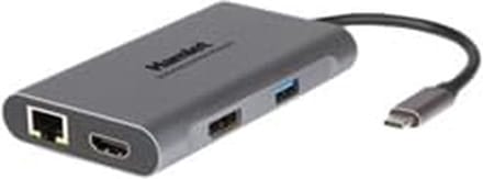Hamlet HDKC-PD400D laptop dock & poortreplicator Bedraad USB 3.2 Gen 1 (3.1 Gen 1) Type-C Grijs