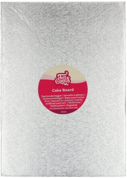 FunCakes Cake Board Rechthoek - Zilver - 35x25 cm - Taartonderlegger - Taartkarton