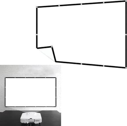 Projectiescherm - HD Scherm - Home Cinema - Opvouwbaar Draagbaar - 60-200 inch - Wit