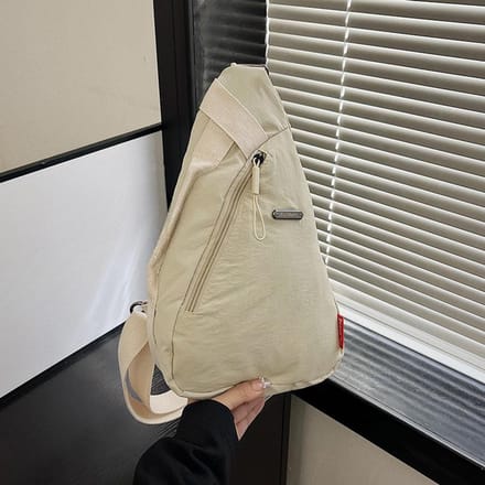 Sac Bandoulière Simple Tendance Décontracté Polyvalent Sport Toile Cyclisme Sac de Taille gray