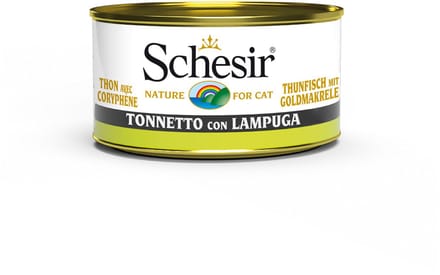 Schesir Katten Natvoer Blik Tonijn en Goudmakreel 85 gr