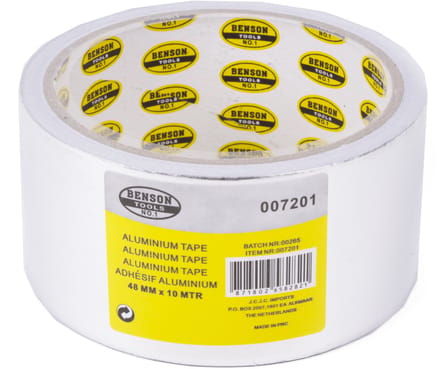 Benson Isolatietape - Aluminium - Zelfklevend - Temperatuurbestendig - 48 mm x 10 m - Zilver
