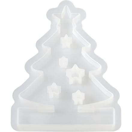 Siliconen gietvorm "Kerstboom" met inzetrand