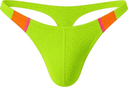 Barcode Berlin Thong RONAK Green-Orange-Pink - MAAT M - Heren Ondergoed - String voor Man - Mannen Thong