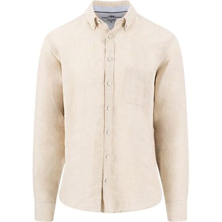 Fynch-Hatton Overhemd Premium Solid Linnen Button-Down Zand / male
