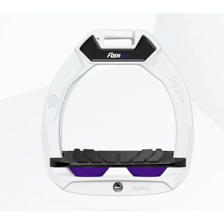 Veiligheidsstijgbeugels Ruitersport Schuin Grip Wit/Zwart/Paarse Kinderen Flex-On Safe-On