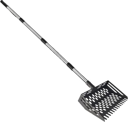 Hokken Schoonmaak Schep - Hark Zeef - Afval Beheer - Verstelbare Steel - Tot 165 cm - Metaal