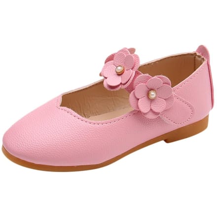 Enfants enfant bébé filles solide fleur étudiant unique doux danse princesse chaussures 21 rose