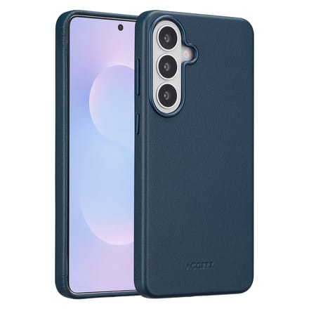 Accezz Hoesje - Geschikt voor Samsung Galaxy S26 Plus - Magnetische Ring Leather Backcover - Nightfall Blue