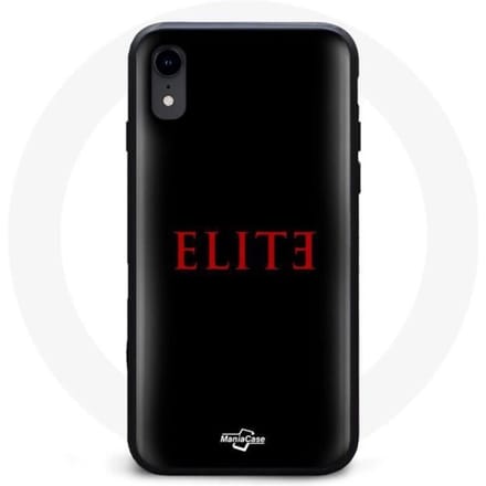 Coque - Elite - Iphone XR - Logo Rouge - Souple - Noir noir