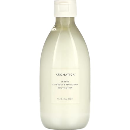 Aromatica, Serene Body Lotion, Lavender & Marjoram, 10.1 fl oz (300 ml) white