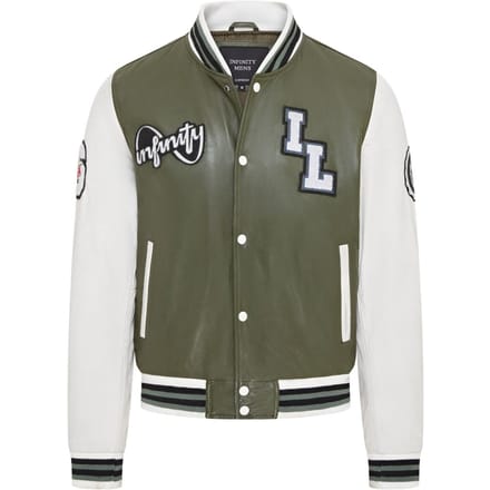 Heren honkbal leren Letterman bomberjack - Ashwood
