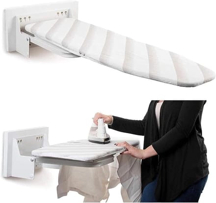 Strijkplank Wandmontage - Inklapbaar Uittrekbaar - Ruimte Besparen - 180 Graden Draaibaar - Compact Ontwerp - Wit