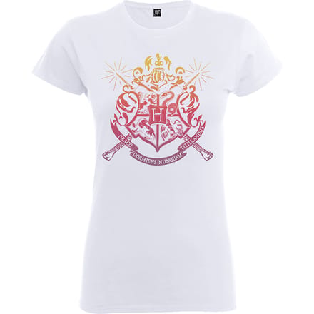 Harry Potter Hogwarts Dames T-shirt - Wit - M
