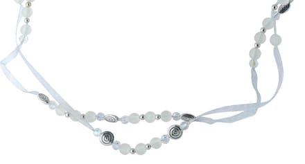 Behave - Lange ketting - Elegante stijl - Grijs wit - Dubbele rij