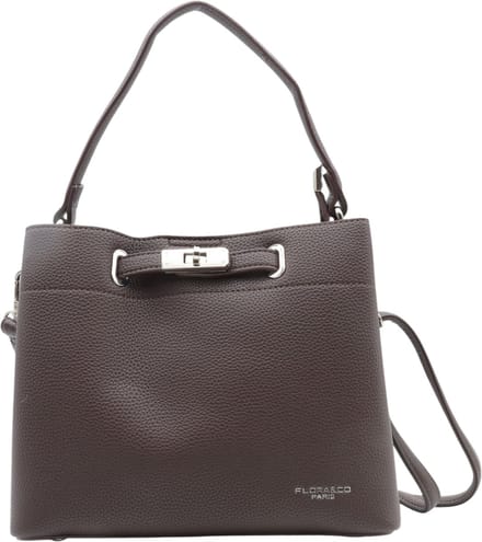 Flora&Co - trendy Handtas - 3 vakken - bruin