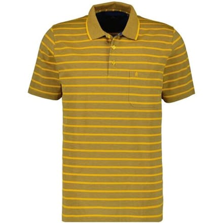 Ragman Striped Polo Fel Geel / male