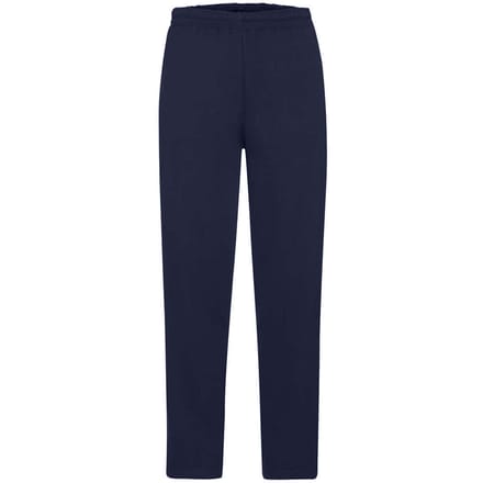 Fruit of the Loom Heren joggingbroek met open zoom (Deep Navy)