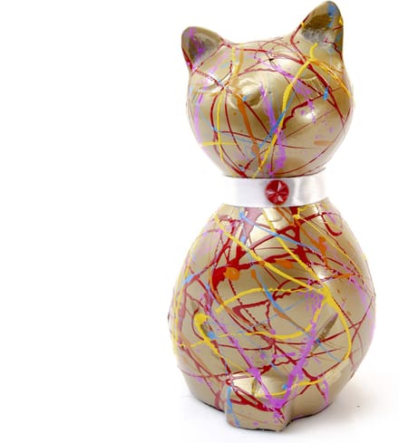 Mini Urn Kat - Paint - Goud - urn voor as volwassen - urne kat - urne hond