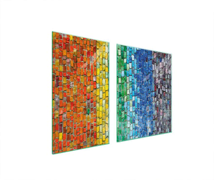TMK ArtDeko - Snijplank - Glas - 100x52 cm - Kleurrijk
