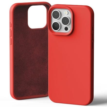 Mercury Silicone Serie - Hoesje voor mobiele telefoon - iPhone 16 Pro Max - Rood - Elegant Design - Beschermend