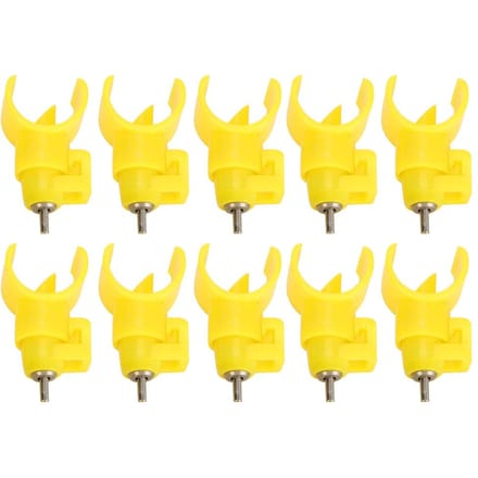 10 STUKS Kippennipel Drinkfonteinen Halve Cirkel Kogelkraan Type Pluimveedrinker yellow
