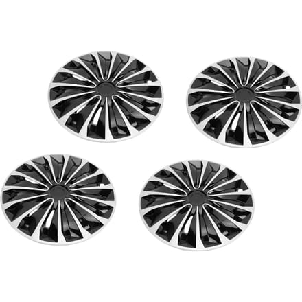 4 Pièces Moyeu de Roue 16 Pouces Remplacement pour Moyeu R16 Cache-Roue black