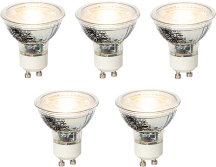LUEDD Set van 5 GU10 dimbare LED lamp 4W 300 lm 2700K