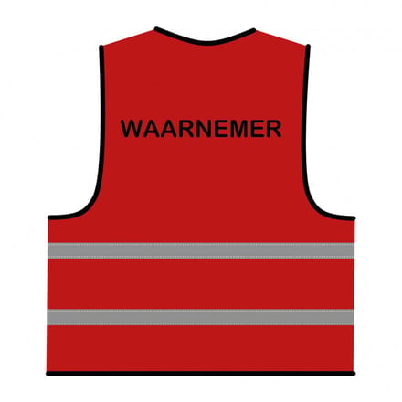 Waarnemer hesje rood