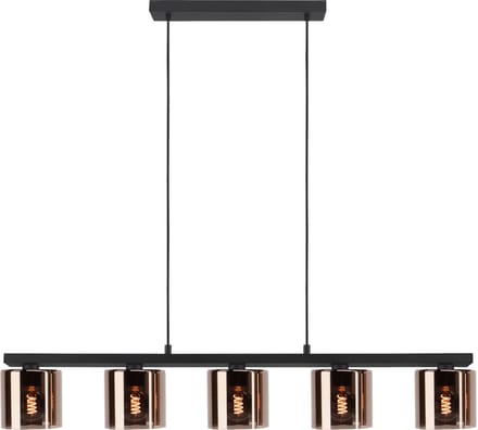 EGLO Cadley Hanglamp | Koperglas | E27 | Breedte 121 cm |Zwart