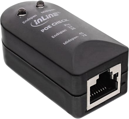 Tester voor PoE / PoE+ - Zwart